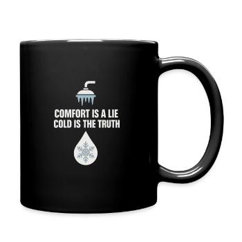 Cold showers Mental hardness Cold exposure - Full Colour Mug - black - Right
