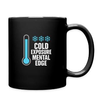 Kaltes Duschen Mentale Härte Kälteexposition - Tasse einfarbig - Schwarz - Rechts