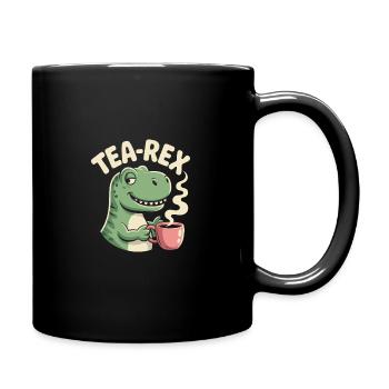 Conception de thé amusante avec Tea rex - Mug uni - noir - Droite