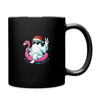 Funny Santa Claus Halloween Design - Full Colour Mug - black - Right