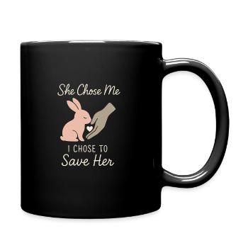 Lapin Maman Lapin Sauvetage Adopter, Acheter - Mug uni - noir - Droite