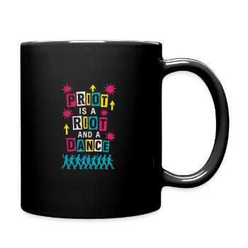 Queer Pride Queer Joy Lgbtq+ Affirmation Trans - Full Colour Mug - black - Right
