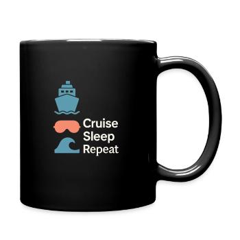 Cruise Addict Funny Cruise Loyalty Ocean - Mug uni - noir - Droite