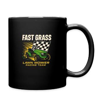 Tondeuse à gazon Tondeuse à gazon Racing Tondeuse à gazon de course - Mug uni - noir - Droite