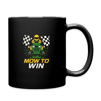 Tondeuse à gazon Tondeuse à gazon Racing Tondeuse à gazon de course - Mug uni - noir - Droite