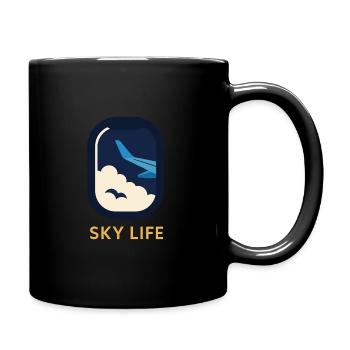 Hôtesse de l’air Personnel navigant commercial Life Aviation - Mug uni - noir - Droite