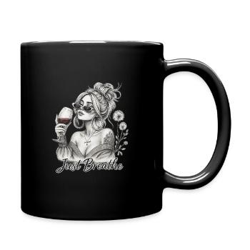 Just relax Wine Chic - Full Colour Mug - black - Right