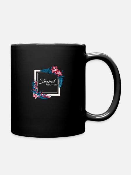 Fleur tropicale - Mug uni - noir