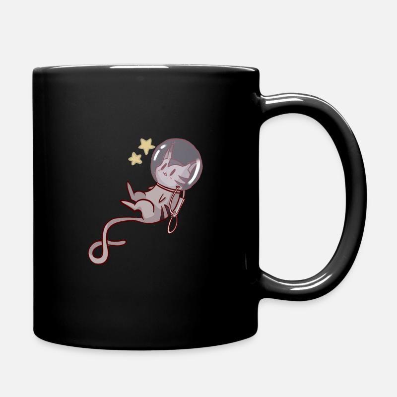 space cat - Tasse einfarbig - Schwarz