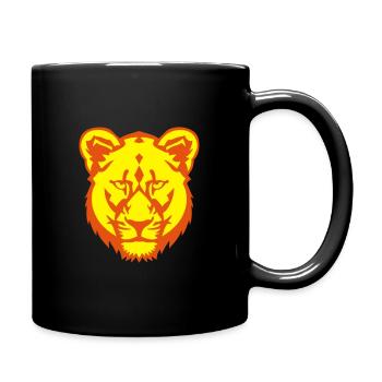 lionne lion animal sauvage dessin cartoon 30 - Mug uni - noir - Droite