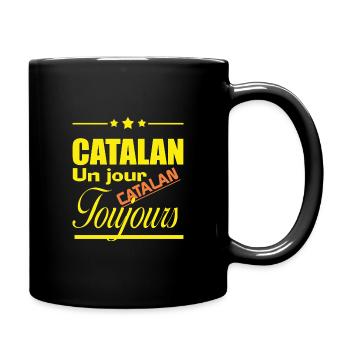 Catalan un jour - Mug uni - noir - Droite