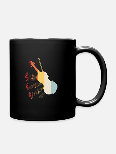 Violon violon orchestre alto violoniste rétro - Mug uni - noir