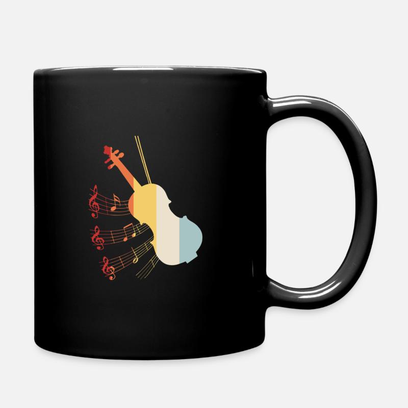 Violon violon orchestre alto violoniste rétro - Mug uni - noir