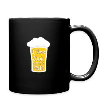 humour biere alcool original bière blonde - Mug uni - noir - Droite