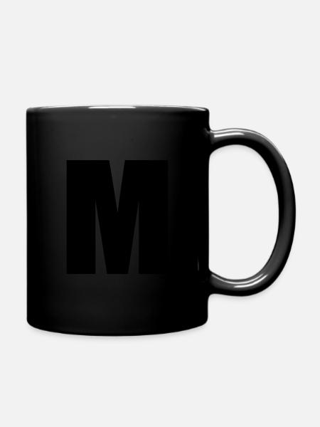 buchstabe M - Tasse einfarbig - Schwarz