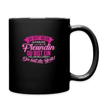 Beste Freundin - Tasse einfarbig - Schwarz - Rechts