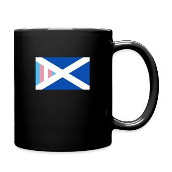 Transgender Pride Saltire - Full Colour Mug - black - Right