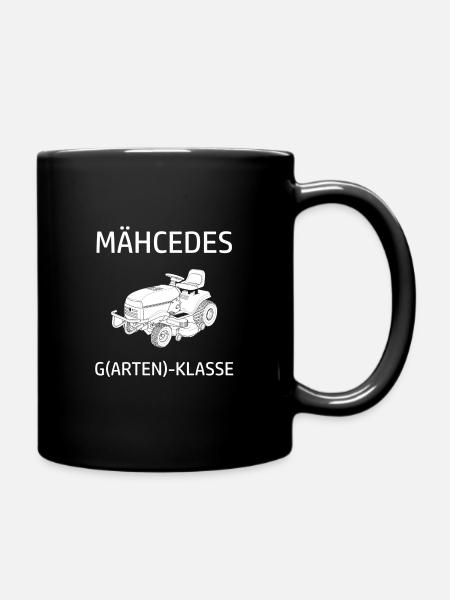 Garten Humor Mähen Rasenmäher Rasenmähen Gärtner - Tasse einfarbig - Schwarz