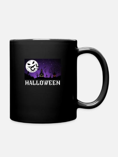 Manoir hanté d’Halloween - Mug uni - noir