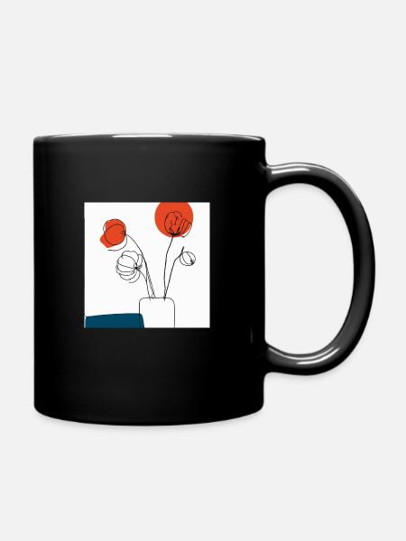 Roses of Art - Tasse einfarbig - Schwarz