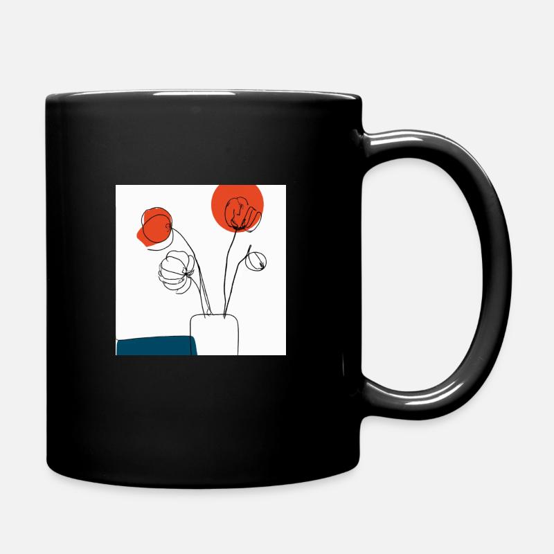 Roses of Art - Tasse einfarbig - Schwarz