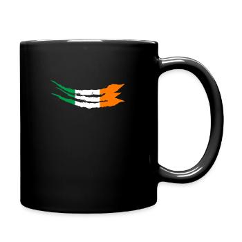 Ireland Flag Vintage Irish Flag Dublin - Full Colour Mug - black - Right