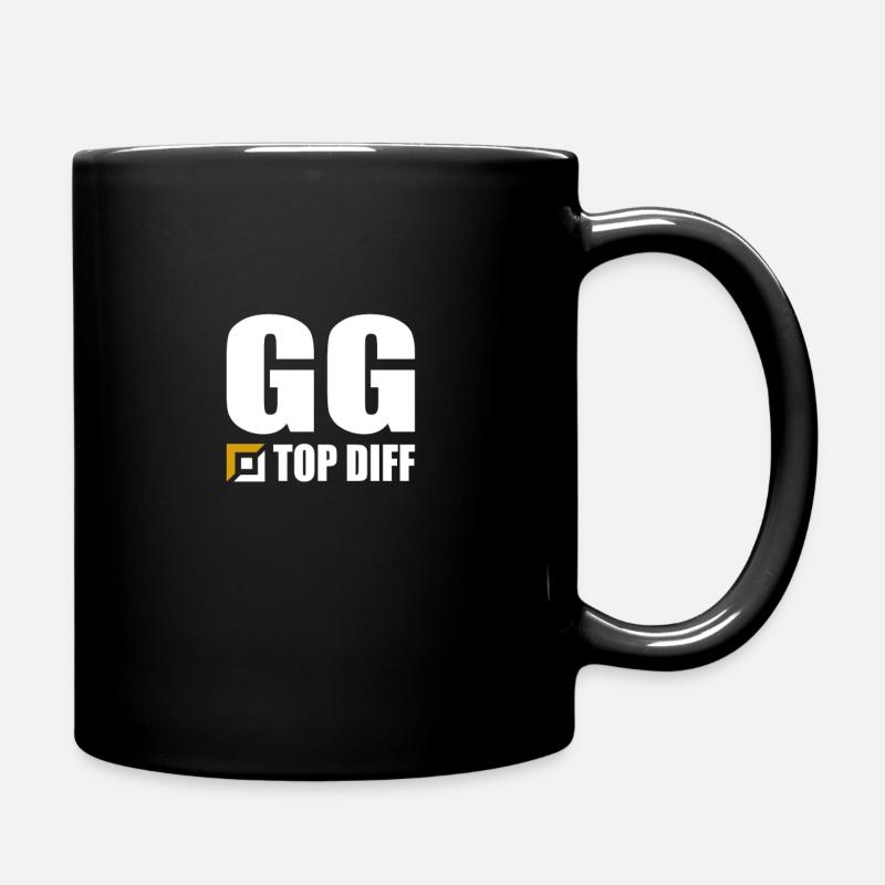 GG Top Diff Gamer Gaming - Tasse einfarbig - Schwarz