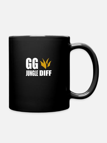 GG Jungle Diff Gamer Gaming - Tasse einfarbig - Schwarz