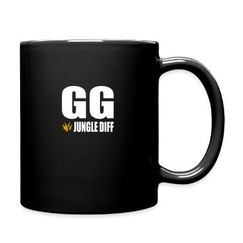 GG Jungle Diff Gamer Gaming - Tasse einfarbig - Schwarz - Rechts
