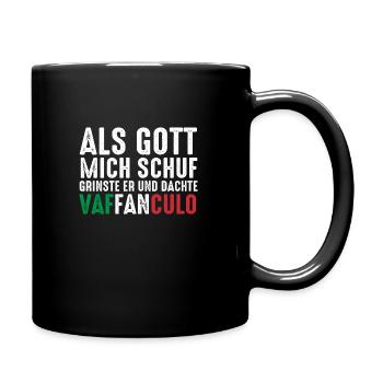 Italien Italiener Vaffanculo - Tasse einfarbig - Schwarz - Rechts