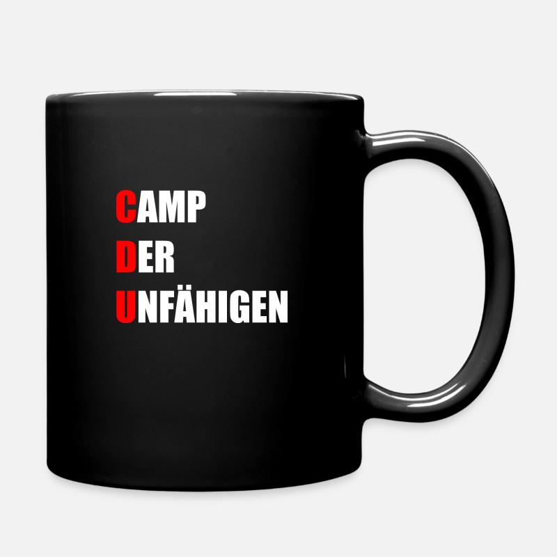 CDU Camp der Unfähigen Lustig - Tasse einfarbig - Schwarz