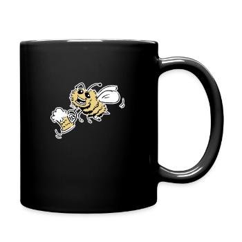 L’abeilles à la bière - Mug uni - noir - Droite