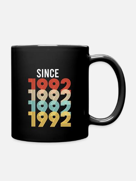Millésime 1992 anniversaire année de naissance rétro vintage - Mug uni - noir