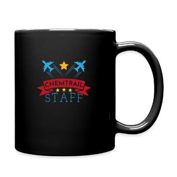 Chemtrail staff Geschenk Pilot Flugzeug Copilot - Tasse einfarbig - Schwarz - Rechts