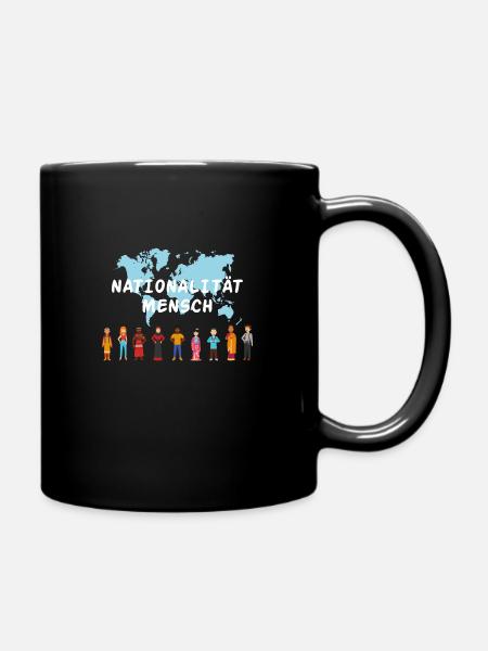 Nationalität mensch Geschenk Rassismus Toleranz - Tasse einfarbig - Schwarz