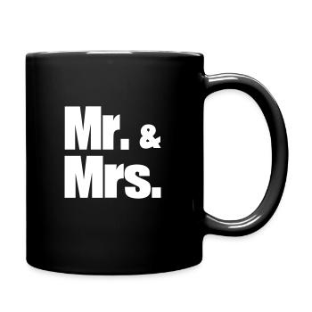Mr. & Mrs. - Tasse einfarbig - Schwarz - Rechts