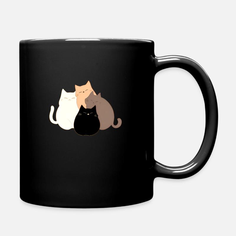 4 Cats - Tasse einfarbig - Schwarz
