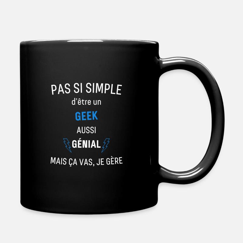 T-shirt Geek Génial - Mug uni - noir
