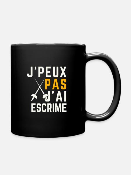 J peux pas j ai Escrime - Mug uni - noir