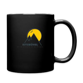 Minimalistisches Kitzbühel-Logo - Tasse einfarbig - Schwarz - Rechts