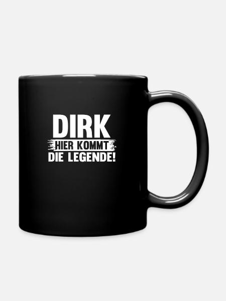 Vorname Dirk - Tasse einfarbig - Schwarz