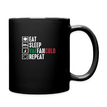 Italien Italiener Vaffanculo - Tasse einfarbig - Schwarz - Rechts