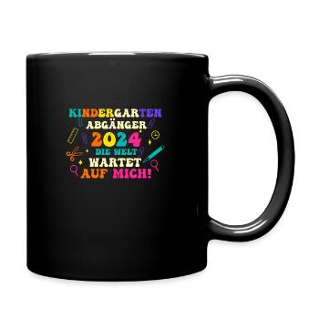 1 Grade School Child Back to School Kindergarten Kita E - Full Colour Mug - black - Right