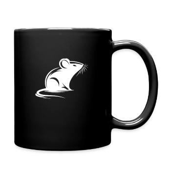 Mouse Drawing Tattoo Style - Full Colour Mug - black - Right