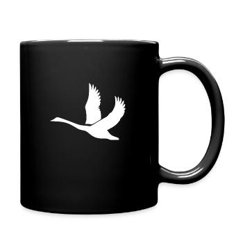 Cygne aux ailes énormes - Mug uni - noir - Droite