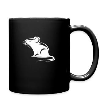 Little Cute Mouse Drawing - Full Colour Mug - black - Right