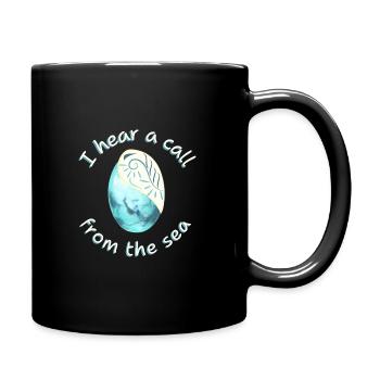 I hear a call from the sea - Full Colour Mug - black - Right