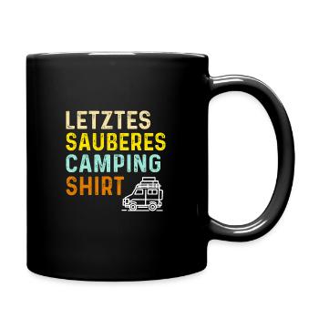 Letztes sauberes Camping Shirt - Tasse einfarbig - Schwarz - Rechts