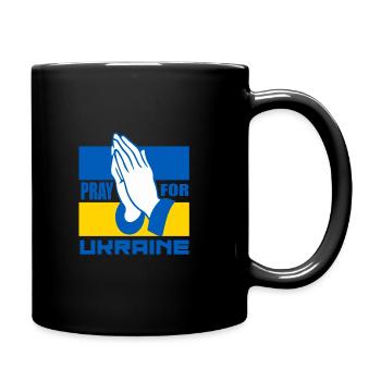 PRAY FOR UKRAINE - Full Colour Mug - black - Right