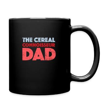 The Cereal Connoisseur Dad - Full Colour Mug - black - Right